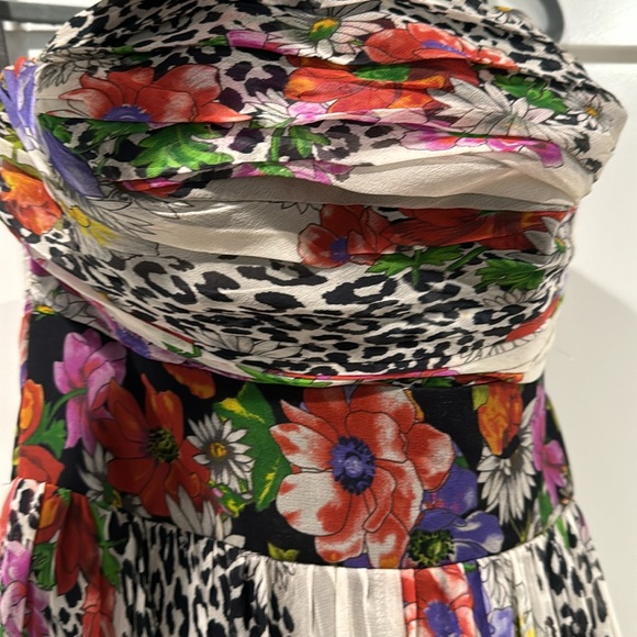 Silk IXE floral and leopard dress - Picture 4 of 6